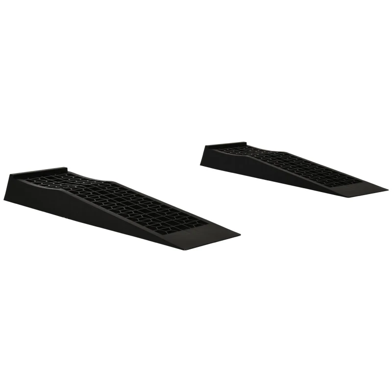 2-delat Set Med Påfartsramp, Tröskelramp, Trottoarramp, Gummiramper 3T PP Svart 70 X 19,5 X 7,8 Cm 7