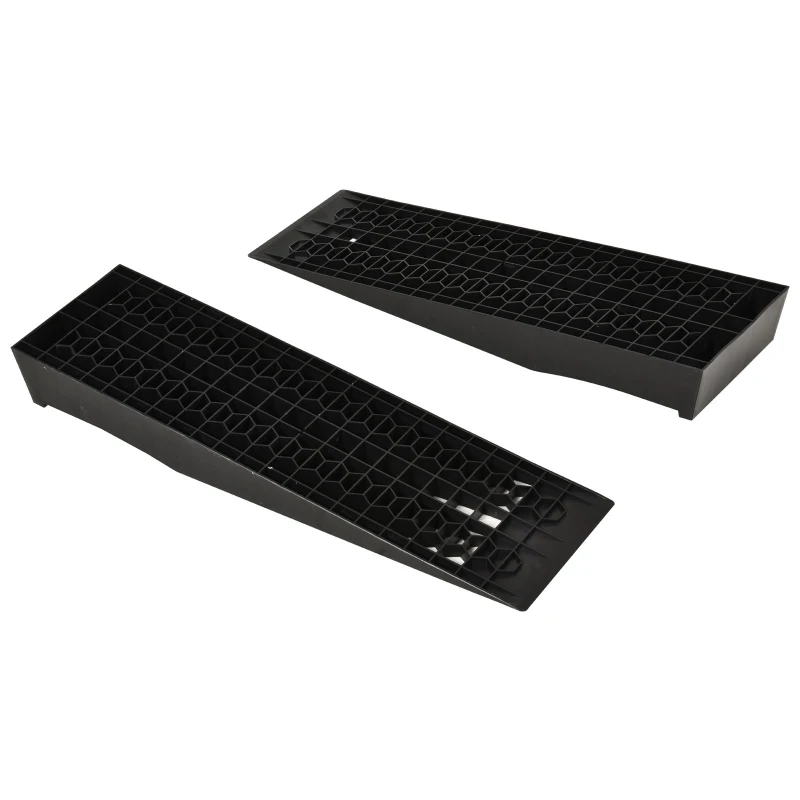 2-delat Set Med Påfartsramp, Tröskelramp, Trottoarramp, Gummiramper 3T PP Svart 70 X 19,5 X 7,8 Cm 1