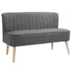 2-sits Tygsoffa, Stoppad Soffa, Dubbelsoffa, Sittmöbler, Loungesoffa, Träskum, Mörkgrå 117 X 56,5 X 77 Cm 11