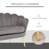 2-sits Tygsoffa, Tvåsits Loungesoffa Med Mjuka Och Generösa Kuddar, Stoppad Soffa, Sittmöbler, Stoppad Möbeldesignsoffa, Elegant Sammetspolyestergrå 133 X 63 X 75 Cm 4