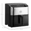 4-i-1 Air Fryer 1350W 6,5L Digital Display Svart + Silver 3