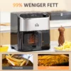 4-i-1 Air Fryer 1350W 6,5L Digital Display Svart + Silver 8