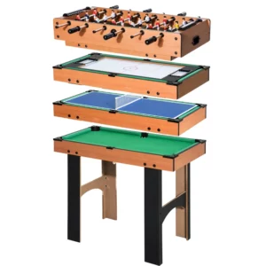 4 I 1 Multispel Bordsfotboll Bordsfotboll Kicker Hockey Biljard Bordtennis, MDF, 87x43x73cm 1