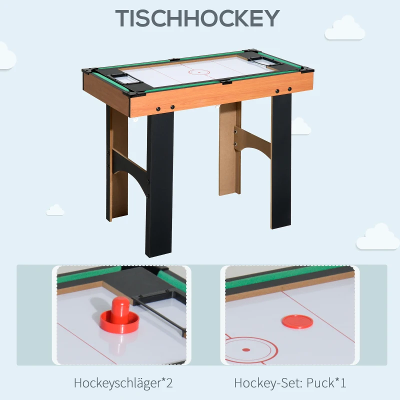 4 I 1 Multispel Bordsfotboll Bordsfotboll Kicker Hockey Biljard Bordtennis, MDF, 87x43x73cm 6