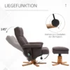 Avslappningsstol, Massagestol Med Fotpall, Förvaringsutrymme, Liggfunktion, TV-stol Med Massagefunktion, TV-stol, 145-tilt, Polyester, Brun, 80 X 86 X 99 Cm 4