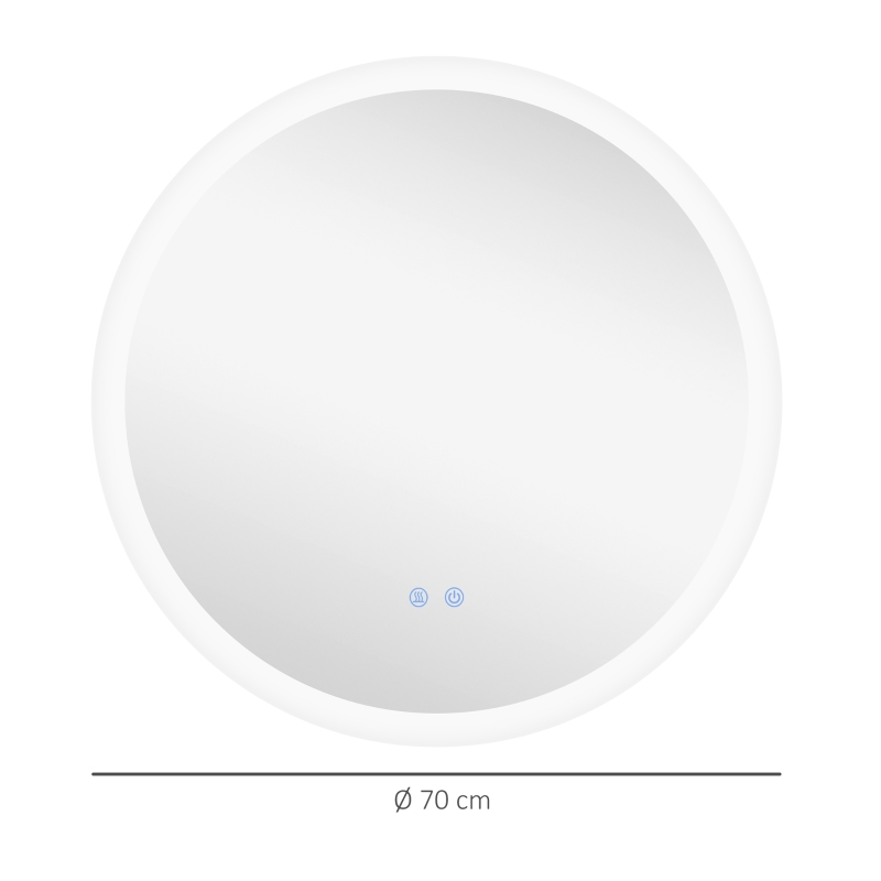 Badrumsspegel Badrumsspegel Med LED-ljus Touchsensor Anti-imfunktion 3