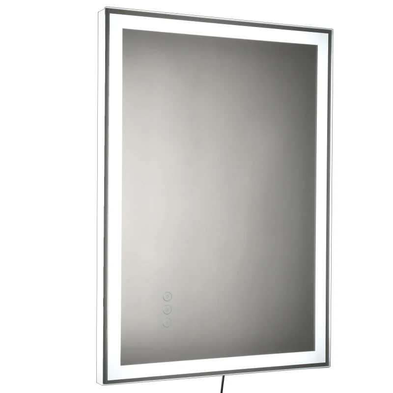 Badrumsspegel Med LED-ljus, Anti-dimfunktion; Väggspegel, 7 70 Cm X 50 Cm X 3 Cm, Silver 1