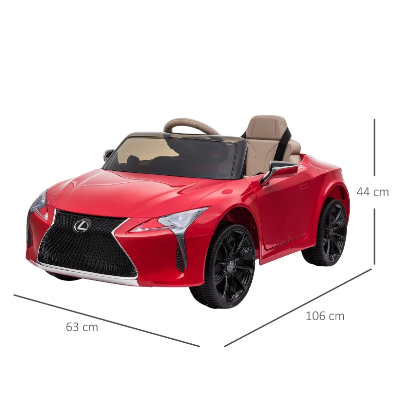 Barnbil Från Lexus Barnfordon För 3-6 år Elbil Med MP3-musik Röd 106 X 43 X 44 Cm 3