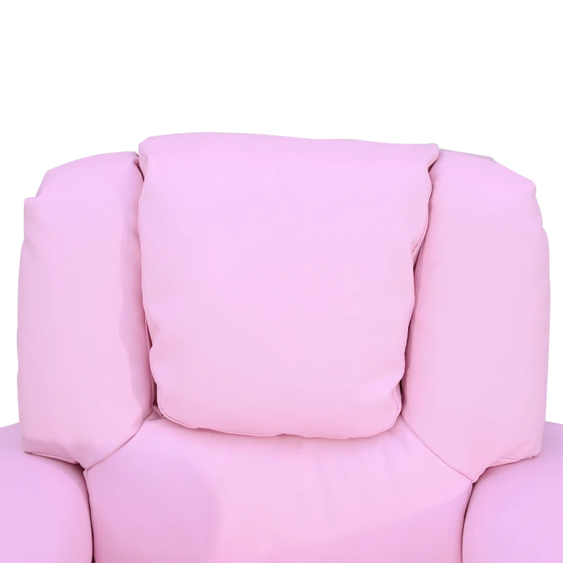 Barnfåtölj, Minifåtölj, Barnsoffa För 3-6 år, Liggfunktion, Inbyggd Mugghållare, Rosa, 62 X 56 X 69 Cm 9