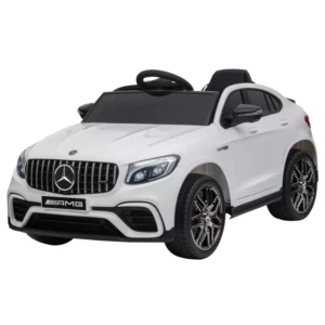 Barnfordon 12V Mercedes-Benz AMG GLA45 Licensierad Elbil Med Fjärrstyrt Säkerhetsbälte 2 X 35W Motorer MP337-60 Månader Vit 115 X 70 X 55 Cm 1