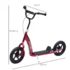 Barnskoter Med Bakbroms Sparkscooter 12 Tum Sparkscooter Stadsskoter För Barn Kickboard Höjdjusterbar Stål EVA Röd 120 X 52 X 80-88 Cm 3