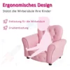 Barnsoffa Barnfåtölj Prinsessa Minisoffa Barnrumssoffa Hjärtformad Rosa L59 X B41,5 X H49 Cm 4