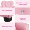 Barnsoffa Barnfåtölj Prinsessa Minisoffa Barnrumssoffa Hjärtformad Rosa L59 X B41,5 X H49 Cm 5