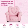 Barnsoffa Barnfåtölj Prinsessa Minisoffa Barnrumssoffa Hjärtformad Rosa L59 X B41,5 X H49 Cm 7