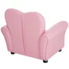 Barnsoffa Barnfåtölj Prinsessa Minisoffa Barnrumssoffa Hjärtformad Rosa L59 X B41,5 X H49 Cm 9