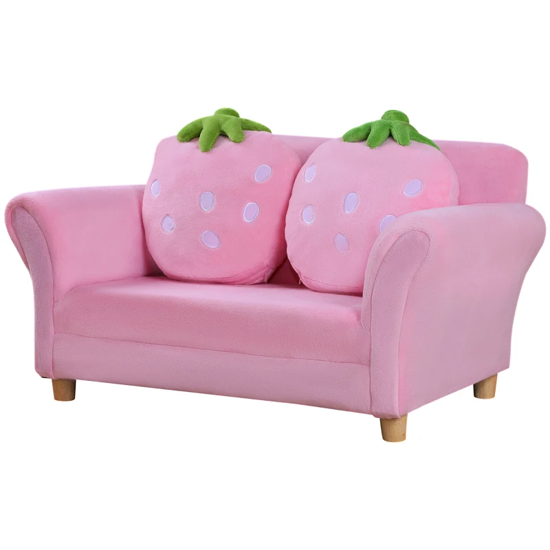 Barnsoffa Barnfåtölj Soffa Soffa Barnstol Barnrum Mjuk Soffa Dubbelsoffa Enkelsoffa (Strawberry Sofa) 10