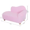 Barnsoffa Mini Barnfåtölj Schäslong Rosa 2