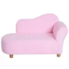 Barnsoffa Mini Barnfåtölj Schäslong Rosa 4