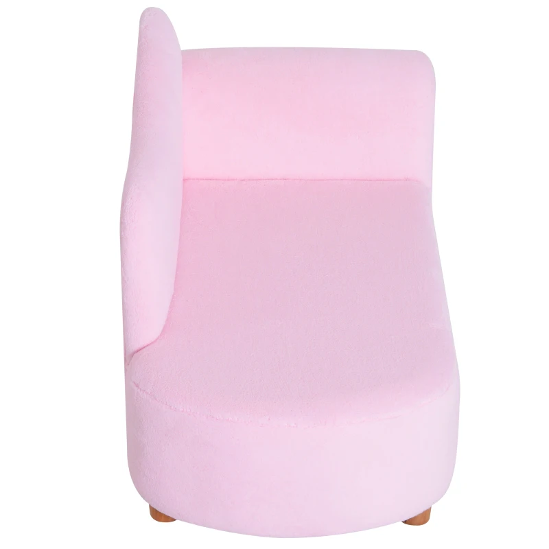 Barnsoffa Mini Barnfåtölj Schäslong Rosa 5