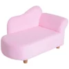 Barnsoffa Mini Barnfåtölj Schäslong Rosa 6