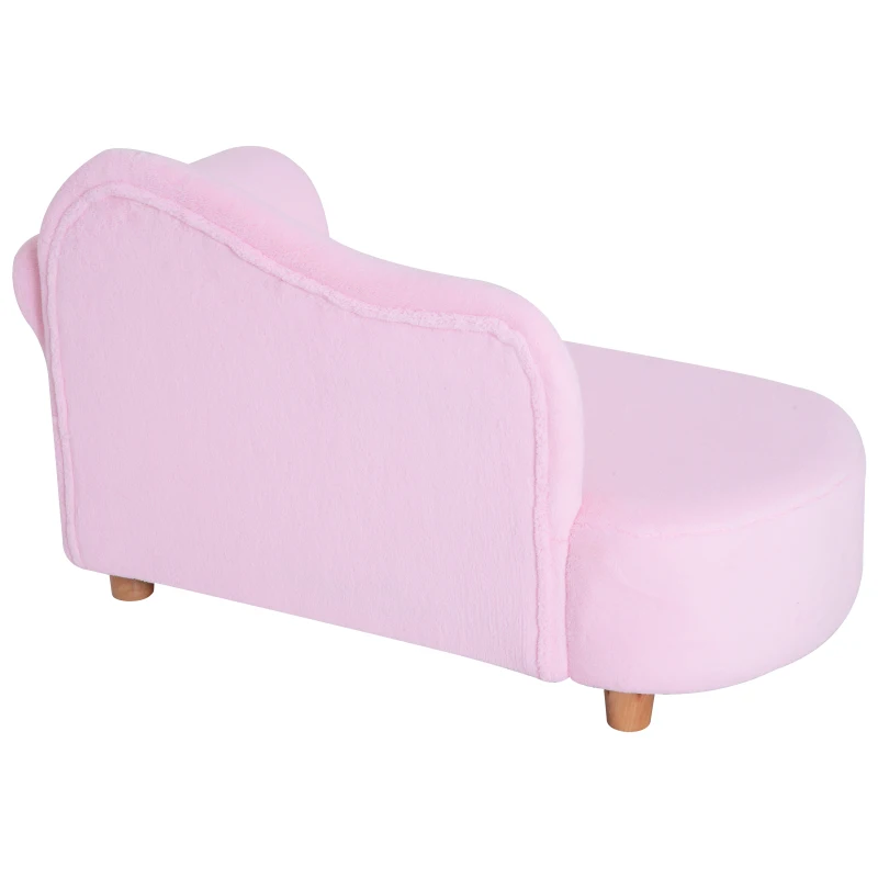 Barnsoffa Mini Barnfåtölj Schäslong Rosa 7