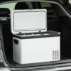 Bilkylbox 30L Med LCD-skärm Kompressor Bilkylskåp Elektrisk Båt Camper Travel 12/24V DC Och 110-240V AC Vit 8