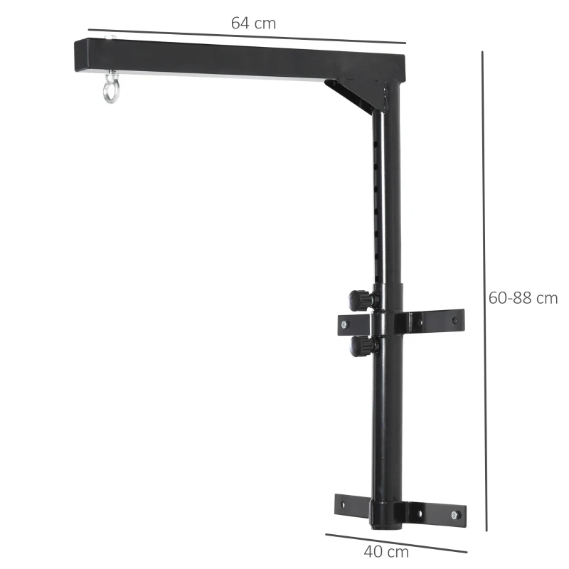 Boxningssäckshållare Väggfäste Boxningssäckshållare Upp Till 100 Kg Lastkapacitet 60-88cm Höjdjusterbar Svart 3