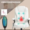 Brosessel Massagefunktion Massage Bro Stol, Massagefunktion, Höjdjusterbar, 67 X 74 X 107-116 Cm, Vit 7