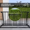 Cykelställ För 4 Cyklar, Väderbeständig, Extra Hållare, 155 X 100 X 75 Cm, Svart 5