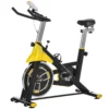 Cykeltränare, Höj- Och Sänkbar Motionscykel, Fitnesscykel, Rulltränare Med Remdrift, LCD Display, Stål, ABS, Gul + Svart, 45,5 X 100 X 101-113 Cm 11