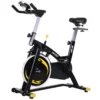 Cykeltränare Motionscykel Fitnesscykel Med Kontinuerligt Motstånd, 10kg Svänghjul, LCD-display, Inomhuscykel, Justerbar I Höjdled, Stål, Svart + Gul, 47 X 120 X 104,5-117 Cm 11