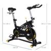 Cykeltränare Motionscykel Fitnesscykel Med Kontinuerligt Motstånd, 10kg Svänghjul, LCD-display, Inomhuscykel, Justerbar I Höjdled, Stål, Svart + Gul, 47 X 120 X 104,5-117 Cm 3