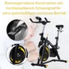 Cykeltränare Motionscykel Fitnesscykel Med Kontinuerligt Motstånd, 10kg Svänghjul, LCD-display, Inomhuscykel, Justerbar I Höjdled, Stål, Svart + Gul, 47 X 120 X 104,5-117 Cm 6