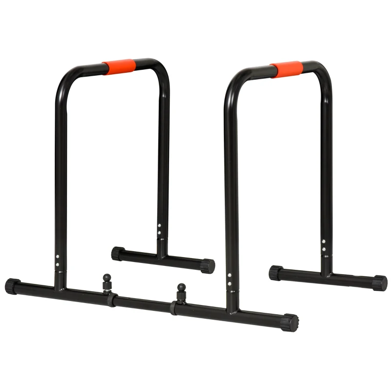 Dip Bars Fitness Paralletter Push Up Dip Station Justerbar Fitness Multifunktionellt Stål Svart 94/102 X 62 X 73 Cm 1