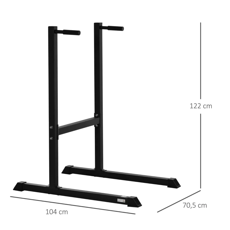 Dip Station Dip Stativ Dip Dipper Bar Stativ Magträning Ryggträning Stål Svart 104 X 70,5 X 122 Cm 3