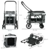 Dog Buggy Pet Buggy Hundvagn Vikbar Avtagbar Korg 81 X 58 X 97,5 Cm Svart + Grå + Vit 3