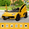 Elbil För Barn 12V Lamborghini SVJ Licensierad Barnfordon Barnbil För 3-8 år Med Fjärrkontroll 2 X 550 Motorer MP3/USB Lätt Musik Metall Gul 123 X 66,5 X 45,5 Cm 4