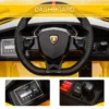 Elbil För Barn 12V Lamborghini SVJ Licensierad Barnfordon Barnbil För 3-8 år Med Fjärrkontroll 2 X 550 Motorer MP3/USB Lätt Musik Metall Gul 123 X 66,5 X 45,5 Cm 6