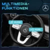 Elektrisk Barnbil, Licensierad Mercedes-Benz EQA, 3-8 Km/h, Musik, Strålkastare, Signalhorn, Fjärrkontroll, Svart 7