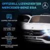 Elektrisk Barnbil, Licensierad Mercedes-Benz EQA, 3-8 Km/h, Musik, Strålkastare, Signalhorn, Fjärrkontroll, Vit 4