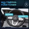 Elektrisk Barnbil, Licensierad Mercedes-Benz EQA, 3-8 Km/h, Musik, Strålkastare, Signalhorn, Fjärrkontroll, Vit 7