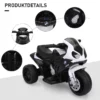 Elektrisk Barnmotorcykel Barnfordon Licensierad Av BMW S1000RR Elektrisk Trehjuling Med Batteri Stål Svart 66 X 37 X 44 Cm 7