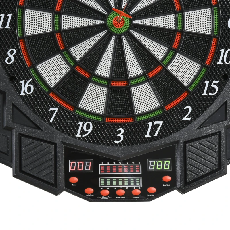 Elektronisk Darttavla Dartskiva Med Dörr LED-display Ljudeffekter 12 Dart 12 Darthuvuden 27 Spel Och 216 Träffalternativ För 8 Spelare 49 X 54,6 X 5,5 Cm 9