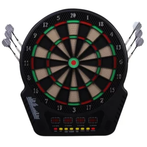 Elektronisk Darttavla Darttavla Set Med LED-display Med Automatisk Poängljudeffekt 6 Pilar 24 Darthuvuden 27 Spel Och 243 Träffalternativ För 16 Spelare 44 X 51,5 X 3,2 Cm 1