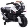 Elmotorcykel Barnelbil Elbarnmotorcykel Barnfordon 6V LED-ljus Simulerat Motorljud Metall + PP Svart + Vit 88,5x 42,5x49 Cm 1