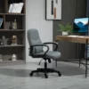 Executive Stol Med Massagefunktion Massagestol Höjdjusterbar Snurrstol Kontorsstol Ergonomisk Linjedesign Med USB-gränssnitt Höjdjusterbar Polyester PP Grå 59 X 63 X 92-101 Cm 2