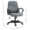 Executive Stol Med Massagefunktion Massagestol Höjdjusterbar Snurrstol Kontorsstol Ergonomisk Linjedesign Med USB-gränssnitt Höjdjusterbar Polyester PP Grå 59 X 63 X 92-101 Cm 3