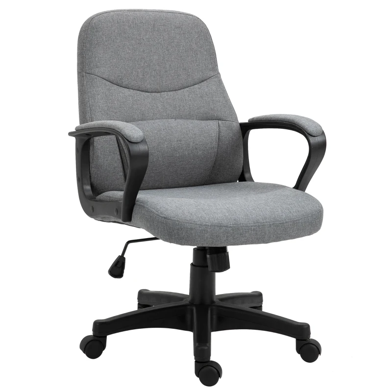 Executive Stol Med Massagefunktion Massagestol Höjdjusterbar Snurrstol Kontorsstol Ergonomisk Linjedesign Med USB-gränssnitt Höjdjusterbar Polyester PP Grå 59 X 63 X 92-101 Cm 1