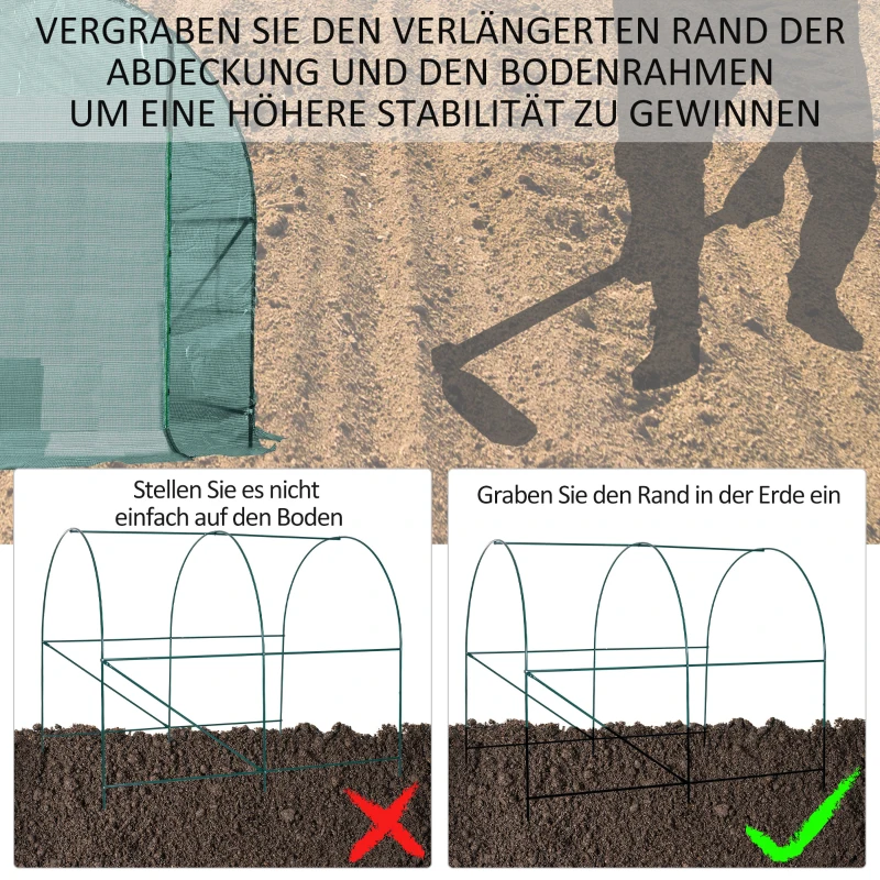 Folie Växthus Tomat Växthus Växthus Folie Tunnel Grodd Med Fönster Grön 245 X 200 X 198 Cm 4