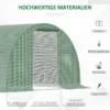 Folieväxthus Ingångspolytunnel 4,5 X 3 M Växthus Med 6 Fönster Växthus Frostskydd Stålrör Mörkgrönt 4